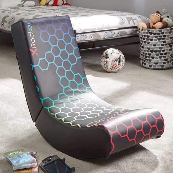 X Rocker Neo Hex Edition Konsolipelituoli Pehmustettu istuintoppaus Musta X Rocker Neo Hex Edition Konsolipelituoli Pehmustettu istuintoppaus Musta