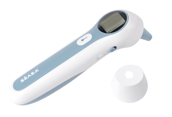 Miniatyrbild 24 av 30: BEABA THERMOSPEED Beröringsfri termometer Blå, Vit Öra, Panna Knappar