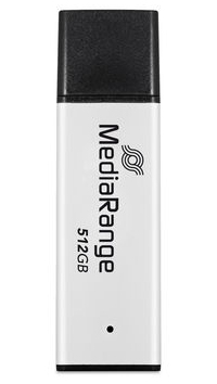 Pikkukuva 1 / 3: MediaRange MR1904 USB-muisti 512 GB USB A-tyyppi 3.2 Gen 1 (3.1 Gen 1) Musta, Hopea