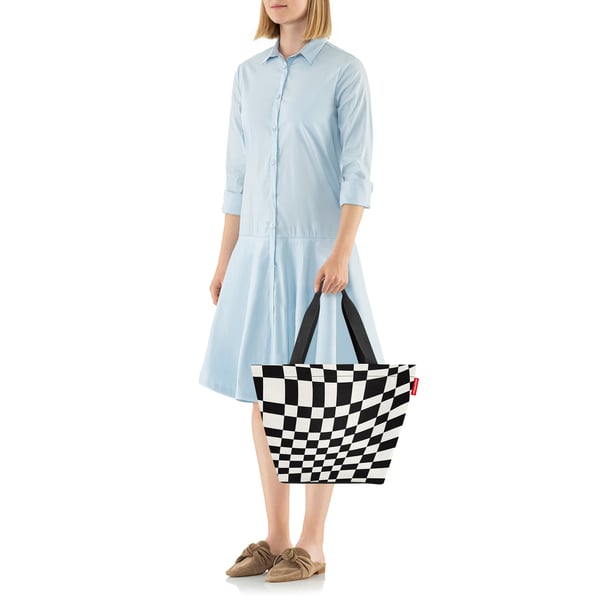 Reisenthel shopper M Sort, Hvid Mulepose