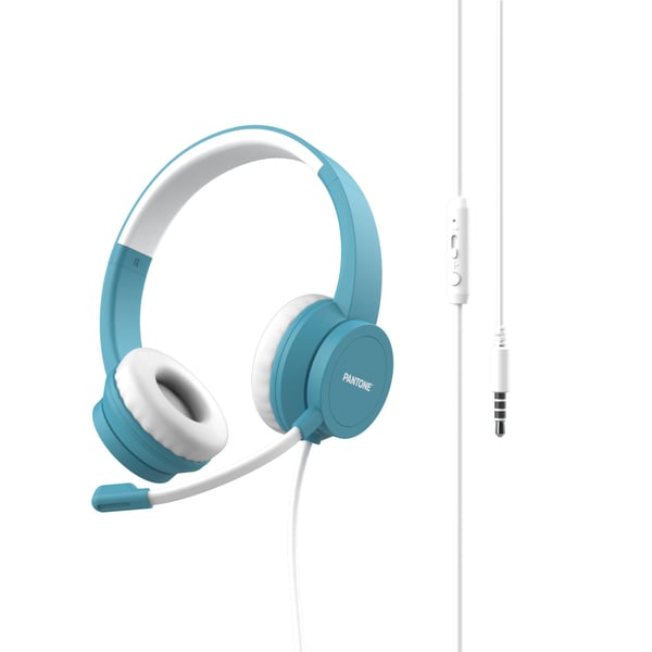 Miniatyrbillede 1 af 2: Pantone PT-WDH002GY2220 hovedtelefoner/headset Ledningsført Kontor/Callcenter Turkisfarve