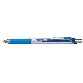 Pentel Energel XM Klick Optrækkelig kuglepen der kan fastgøres Blå 12 stk