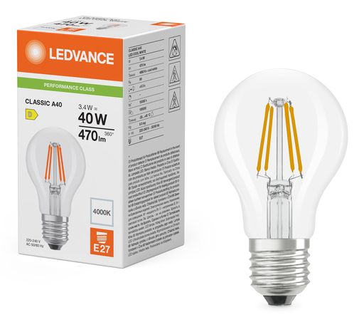 Osram LED CLASSIC A P LED-lampe Varm hvid 2700 K 3,4 W E27 D