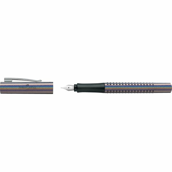 Miniatyrbillede 3 af 3: Faber-Castell Grip Edition Glam F fyldepen Påfyldningssystem til patron Sølv 1 stk