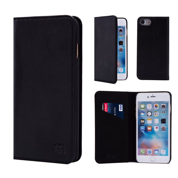 32nd Classic Real Leather Book Wallet Case matkapuhelimen suojakotelo 11,9 cm (4.7") Avattava kotelo Musta 32nd Classic Real Leather Book Wallet Case matkapuhelimen suojakotelo 11,9 cm (4.7") Avattava kotelo Musta