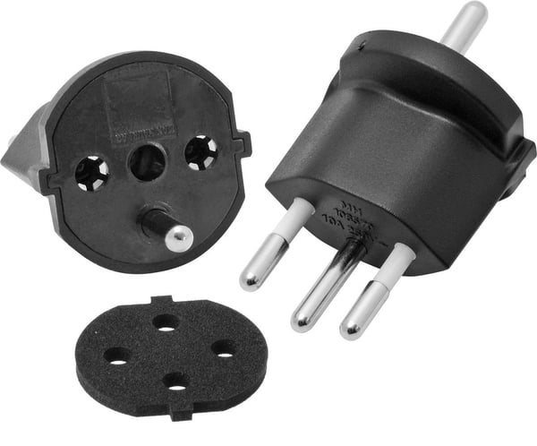 Miniatyrbild 1 av 7: Max Hauri AG 167767 reseadaptrar T12 Typ C (Europlug) Svart
