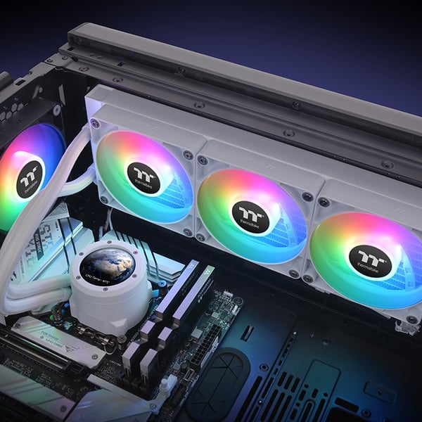 Thermaltake TH360 V2 Ultra ARGB Suoritin Nestejäähdytyspakkaus 36 cm Valkoinen 3 kpl