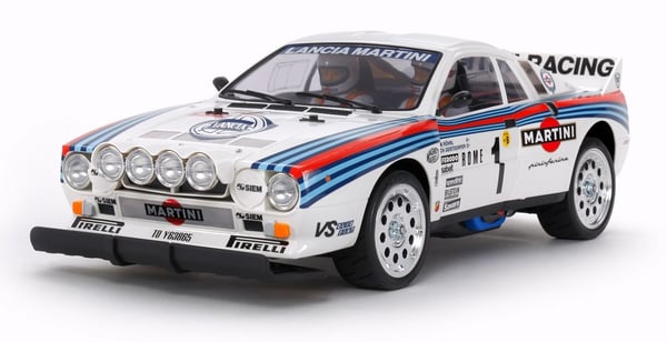 Tamiya Lancia 037 Rally (TA02-S) radiostyrd modell Rallybil Elmotor 1:10