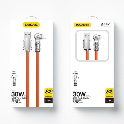 Miniatyrbild 5 av 5: DUDAO L24AL 120W USB - Lightning Cable 1 m Orange