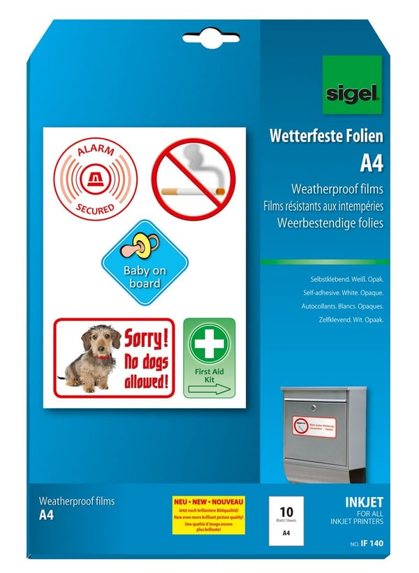 Pikkukuva 1 / 4: Sigel IF140 tulostintarra Valkoinen Itse kiinnittyvä tulostintarra