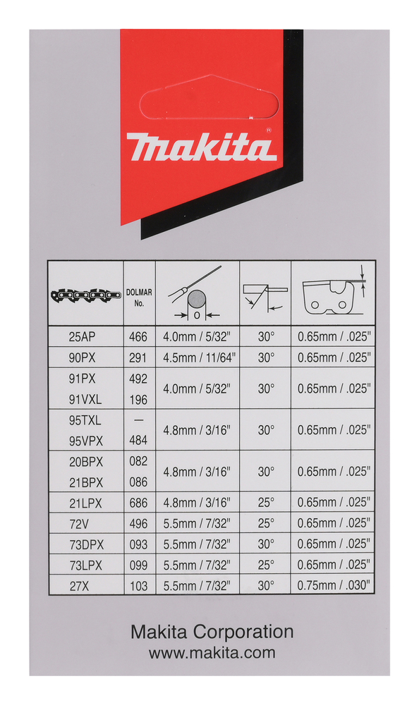 Makita 191X04-8 sähkömoottorisahan lisätarvike 1 kpl