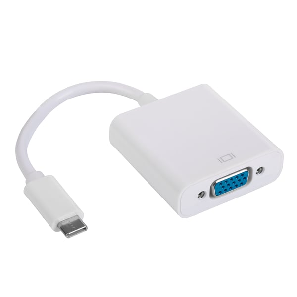 Akyga AK-AD-55 kabel kønsskifter USB Typ C VGA Hvid