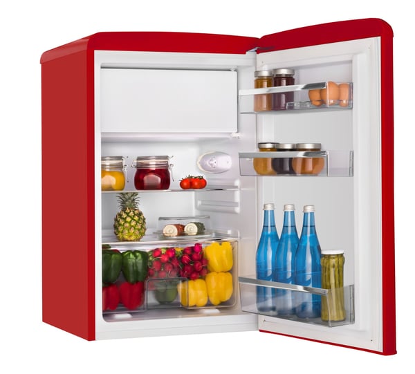 Miniatyrbild 5 av 7: Fagor 3FFV-855R kombinerat kylskåp Fristående 108 l Röd
