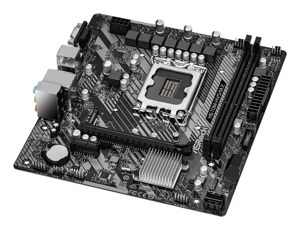 ASRock H610M-HVS/M.2 R2.0 - Emolevy - micro ATX - LGA1700-kanta - H610-piirisarja - USB 3.2 Gen 1