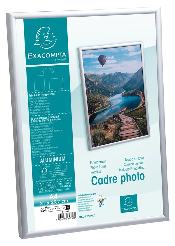 Exacompta Exacryl Enbildsram Silver
