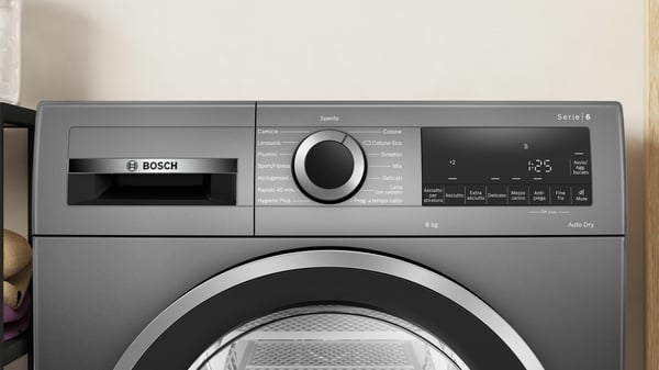 Bosch WQG233DRIT tørretumbler Fritstående Front-læsning 8 kg Grå