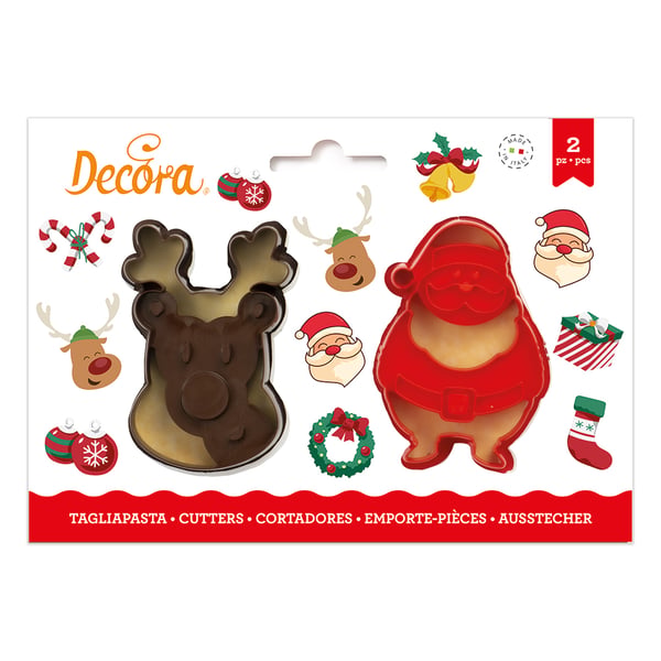 Miniatyrbillede 1 af 4: Decora Ausstechset Rentier Brun, Rød