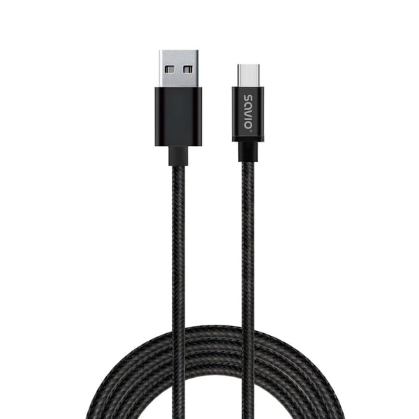Savio CL-129 USB-kablar USB 2.0 2 m USB A USB C Svart Savio CL-129 USB-kablar USB 2.0 2 m USB A USB C Svart
