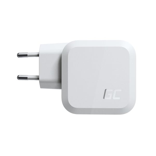 Green Cell CHARGC08W oplader til mobil enhed Hovedtelefoner, Netbook, Smartphone, Tablet Hvid Vekselstrøm Hurtig opladning Indendørs
