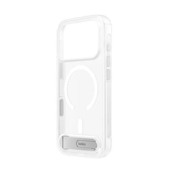 Belkin Clear Series with Kickstand Case for iPhone 18 Pro matkapuhelimen suojakotelo 16 cm (6.3") Suojus Läpinäkyvä