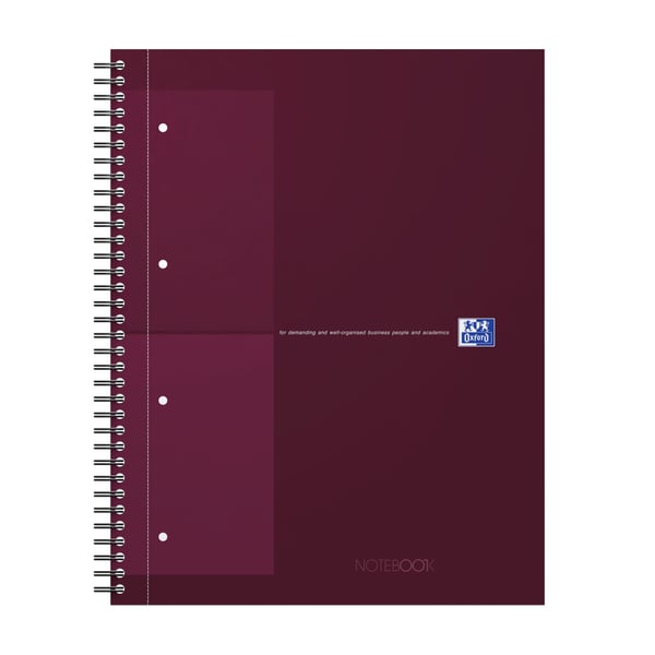 Pikkukuva 1 / 7: Oxford International muistikirja A4+ 80 arkkia Burgundi
