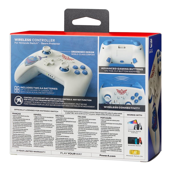 Miniatyrbild 5 av 10: PowerA trådlös handkontroll för Nintendo Switch – Sworn Protector