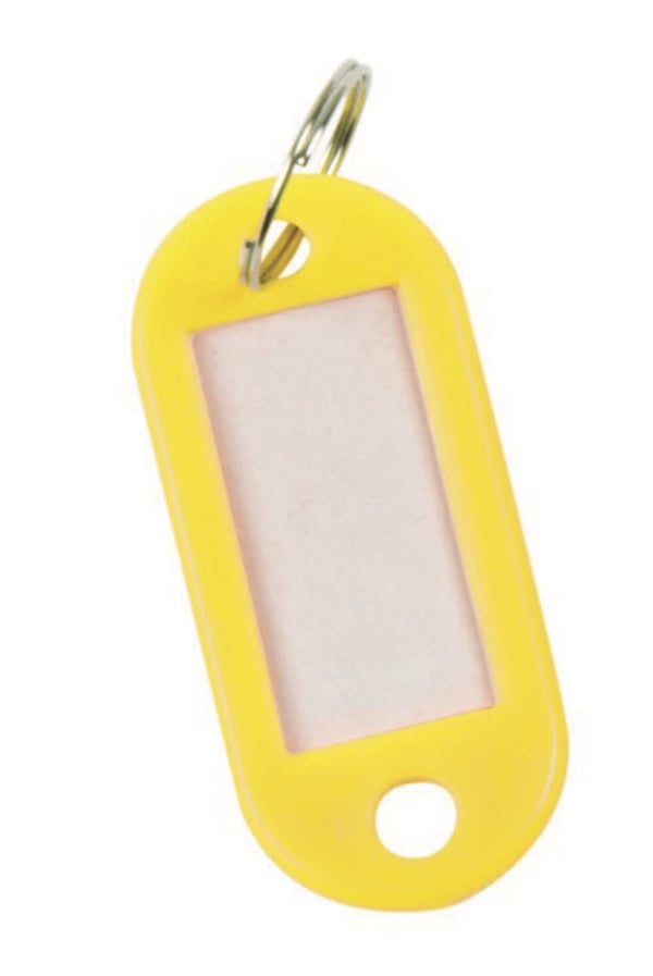 Q-CONNECT KF02692 avaimenperä Keltainen 100 kpl