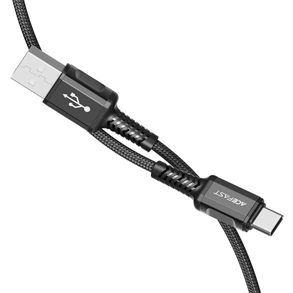 ACEFAST C1-04 USB-kabel 1,2 m USB A USB C Sort