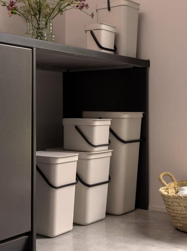 Miniatyrbillede 2 af 10: Brabantia Sort & Go 6 L Rektangulær Genanvendt plast Beige