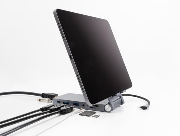 DeLOCK 88199 kannettavien tietokoneiden telakka ja porttitoistin Langallinen USB 3.2 Gen 1 (3.1 Gen 1) Type-C Harmaa
