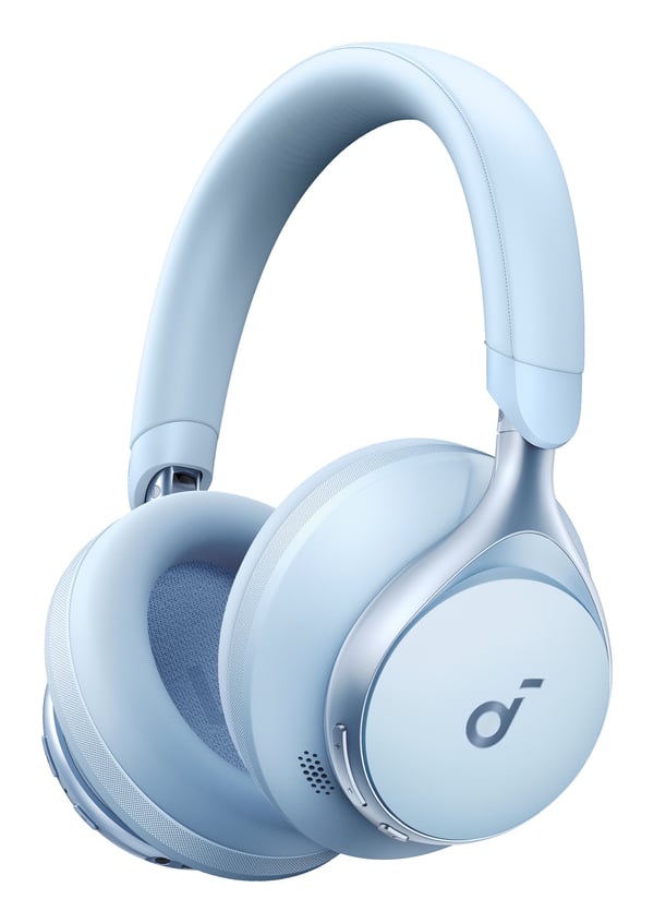 Miniatyrbillede 1 af 9: Anker Space One Hovedtelefoner Trådløs Headset Musik/hverdag USB Type-C Bluetooth Blå