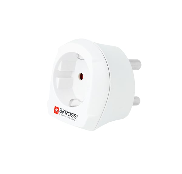 Skross 1.500201-E strømstik adapter Type C (eurostik) Hvid