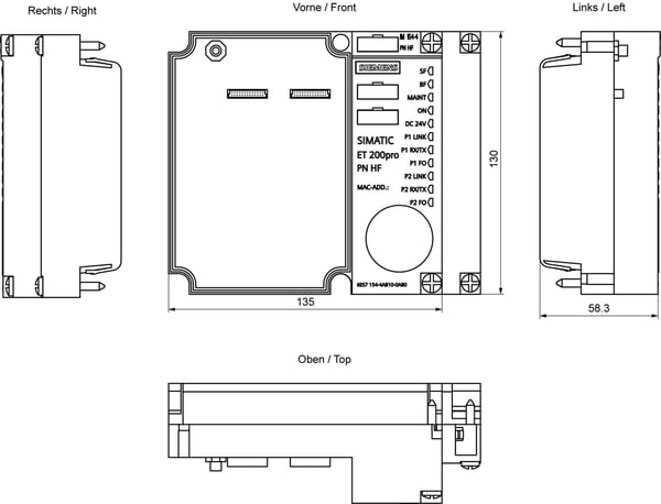 Siemens 6ES7154-4AB10-0AB0 digital & analog I / O-modul