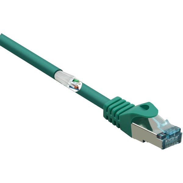 Miniatyrbillede 1 af 5: Renkforce RF-5164584 netværkskabel Grøn 0,25 m Cat6a S/FTP (S-STP) Rund