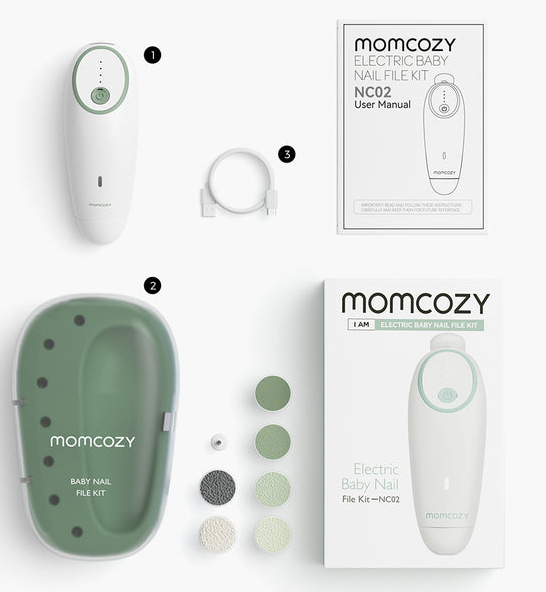 Momcozy 416508 baby neglesaks & klipper Hvid