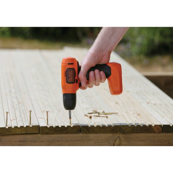Black & Decker BDCD8-QW bor Nøglefri Sort, Orange