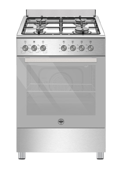 Bertazzoni La Germania SE664EX/24 Fritstående komfur Elektrisk Gaskomfur Rustfrit stål