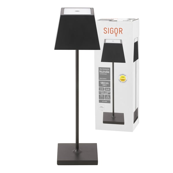 SIGOR Nuindie bordslampor 2,2 W LED Svart
