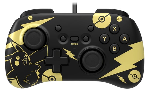 Miniatyrbillede 1 af 4: Hori HORIPAD Mini Sort, Guld USB Gamepad Nintendo Switch