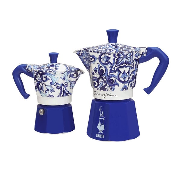 Miniatyrbillede 4 af 4: Bialetti Dolce&Gabbana Moka gryde Blå, Hvid