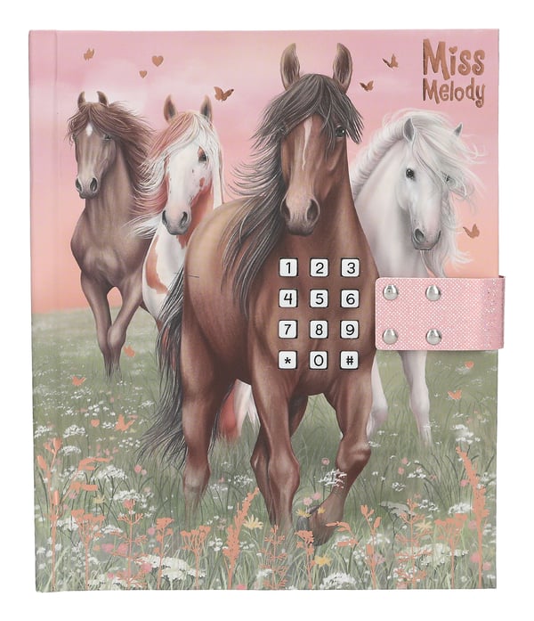 Miss Melody Dagbog m/kode og musik, heste