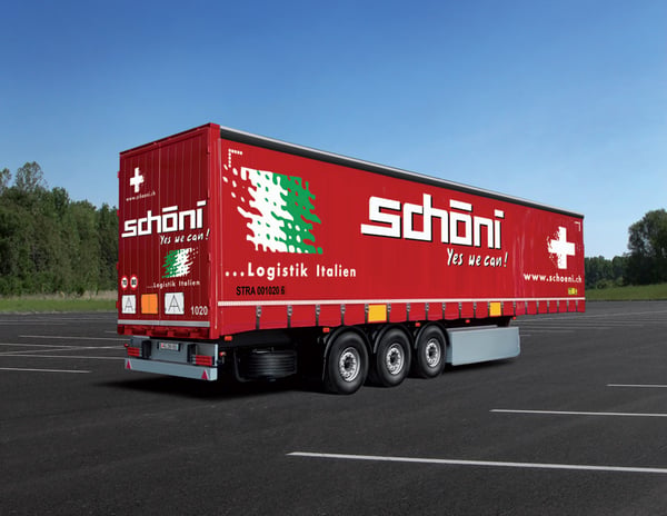 Italeri CURTAINSIDE TRAILER "Schoeni.ch" Modellastbil / -släp Monteringssats 1:24