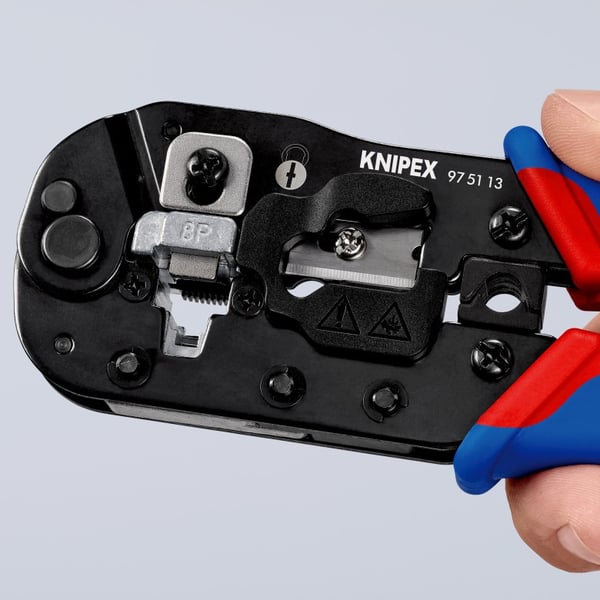 Knipex 97 51 13 kabelklipper Krympeværktøj Sort, Blå, Rød