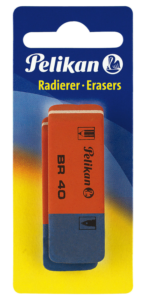 Miniatyrbillede 1 af 2: Pelikan BR40 viskelæder Gummi Blå, Orange 2 stk