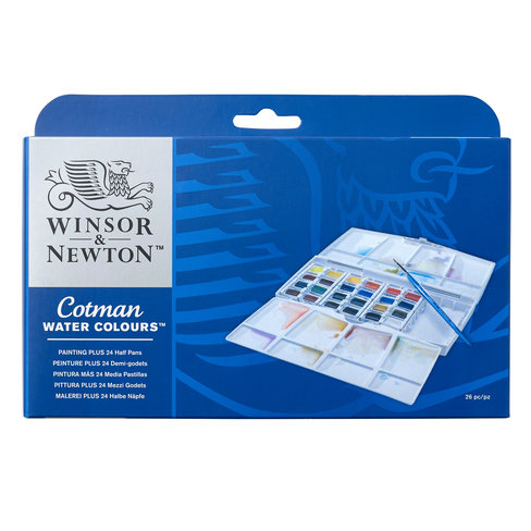 Miniatyrbild 8 av 8: Winsor & Newton 0390376 akvarellfärger Palett 24 styck