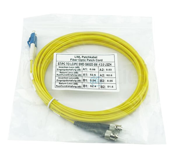 BlueOptics CAB-SMF-ST-LC-1 InfiniBand og fiberoptisk kabel 1 m Gul