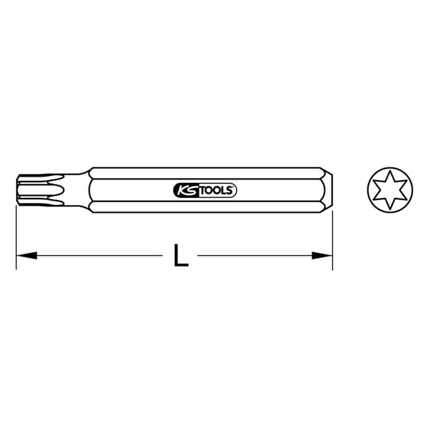 Miniatyrbillede 2 af 2: KS Tools 975.2075 skruetrækker bit 1 stk