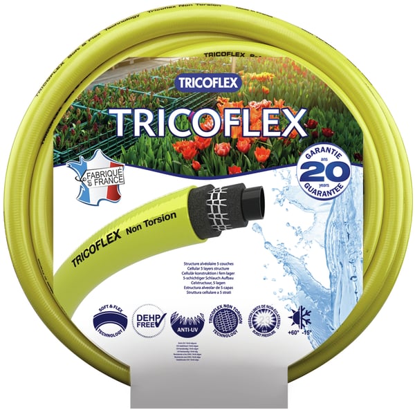 Miniatyrbillede 2 af 2: Hozelock Tricoflex haveslange 25 m Over jorden Polyvinylchlorid (PVC) Gul