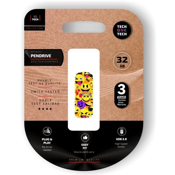 TECH ONE TECH TEC4401-32 USB-muisti 32 GB USB A-tyyppi 2.0 Monivärinen TECH ONE TECH TEC4401-32 USB-muisti 32 GB USB A-tyyppi 2.0 Monivärinen