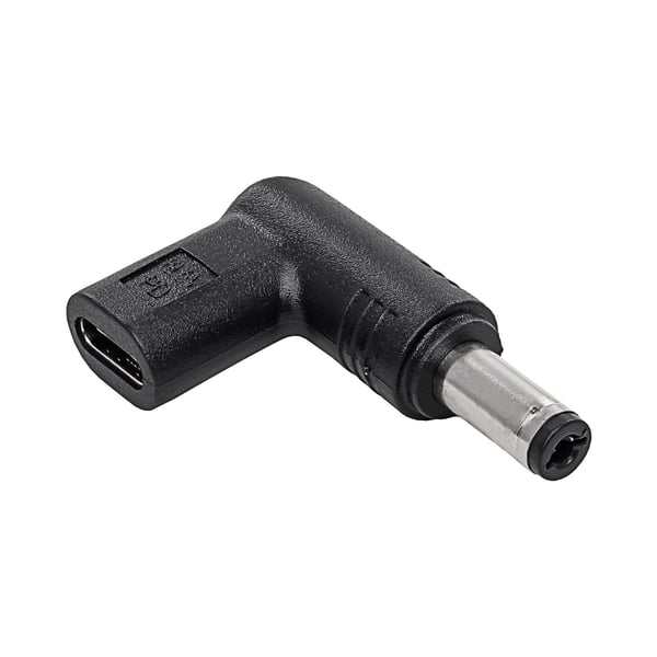 Miniatyrbillede 1 af 3: Akyga AK-ND-C02 kabel kønsskifter USB-C 5.5 x 2.1 mm Sort